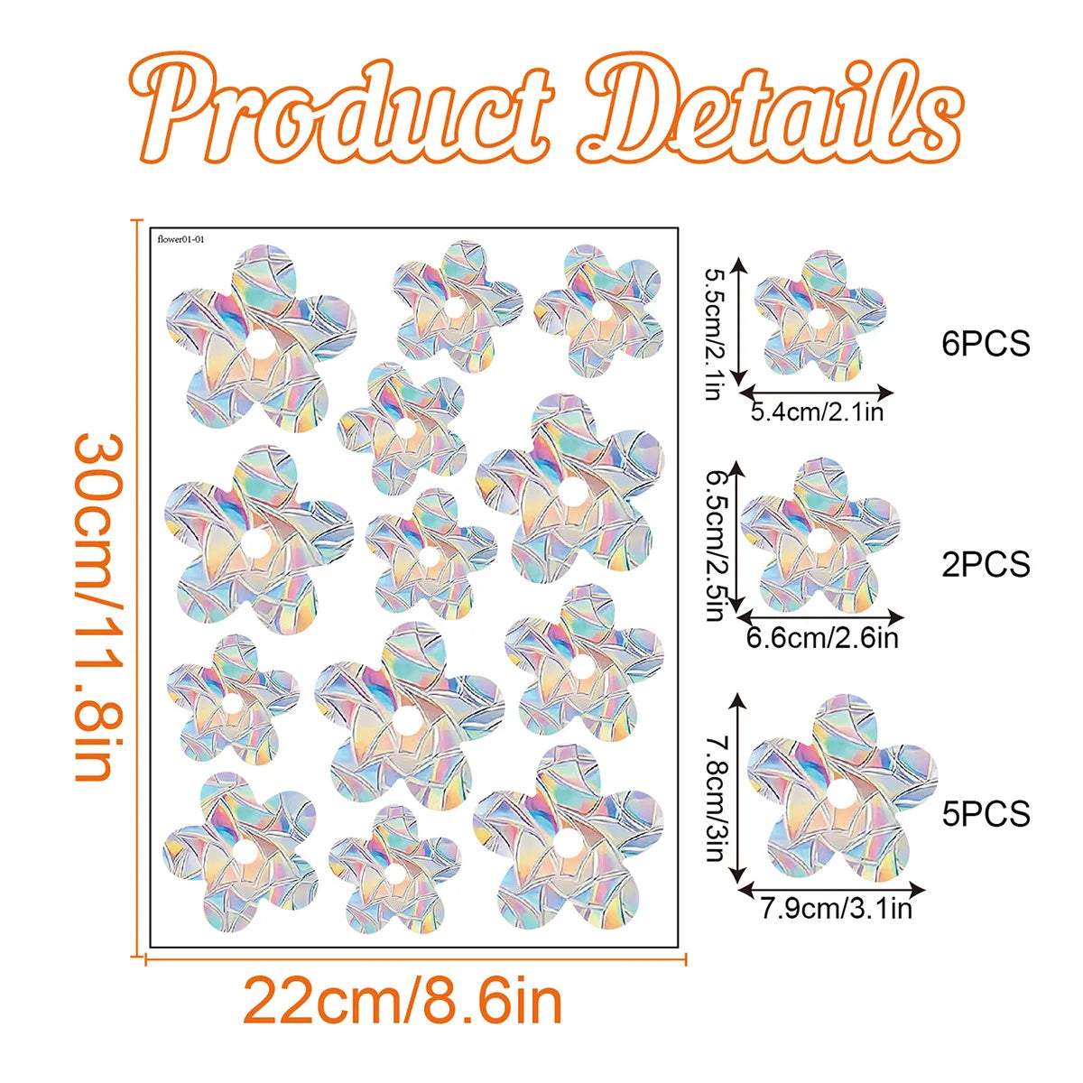 RainbowSparks Fensteraufkleber – Selbstklebende PVC Suncatcher | Prismatische Glas-Wandsticker für Dekoration