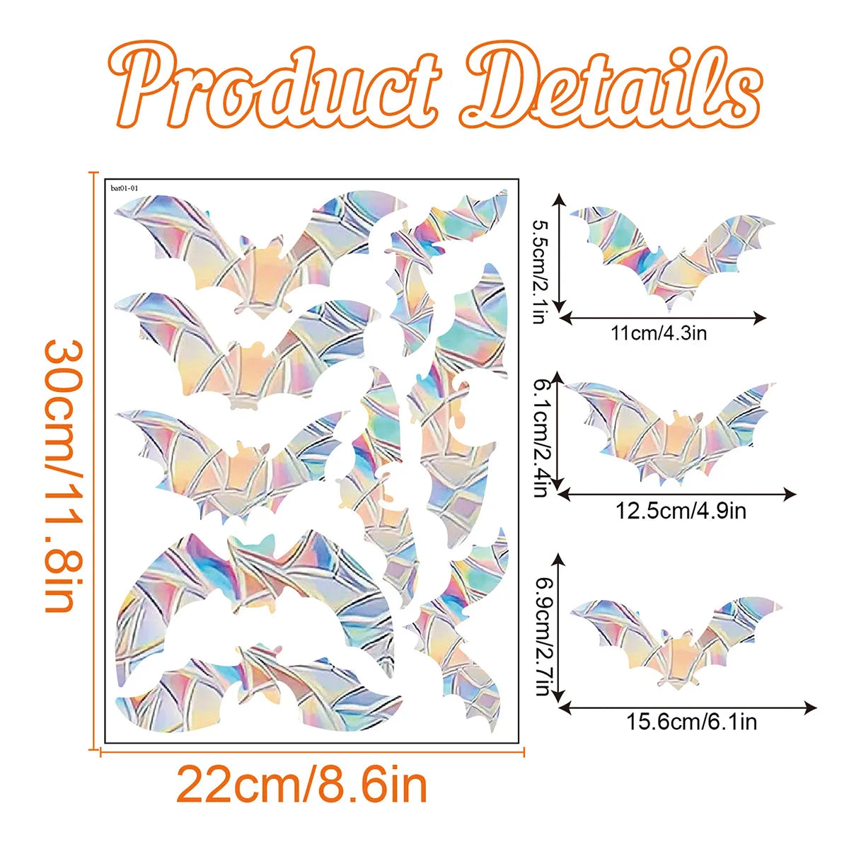 RainbowSparks Fensteraufkleber – Selbstklebende PVC Suncatcher | Prismatische Glas-Wandsticker für Dekoration