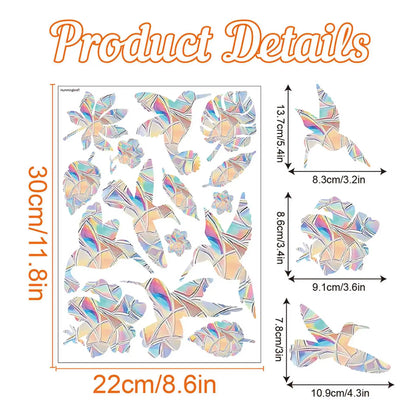 RainbowSparks Fensteraufkleber – Selbstklebende PVC Suncatcher | Prismatische Glas-Wandsticker für Dekoration