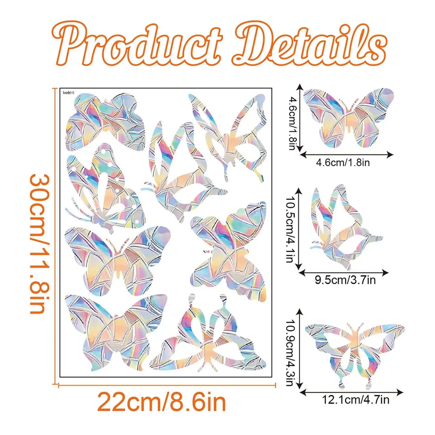 RainbowSparks Fensteraufkleber – Selbstklebende PVC Suncatcher | Prismatische Glas-Wandsticker für Dekoration