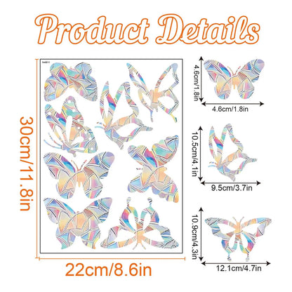 RainbowSparks Fensteraufkleber – Selbstklebende PVC Suncatcher | Prismatische Glas-Wandsticker für Dekoration