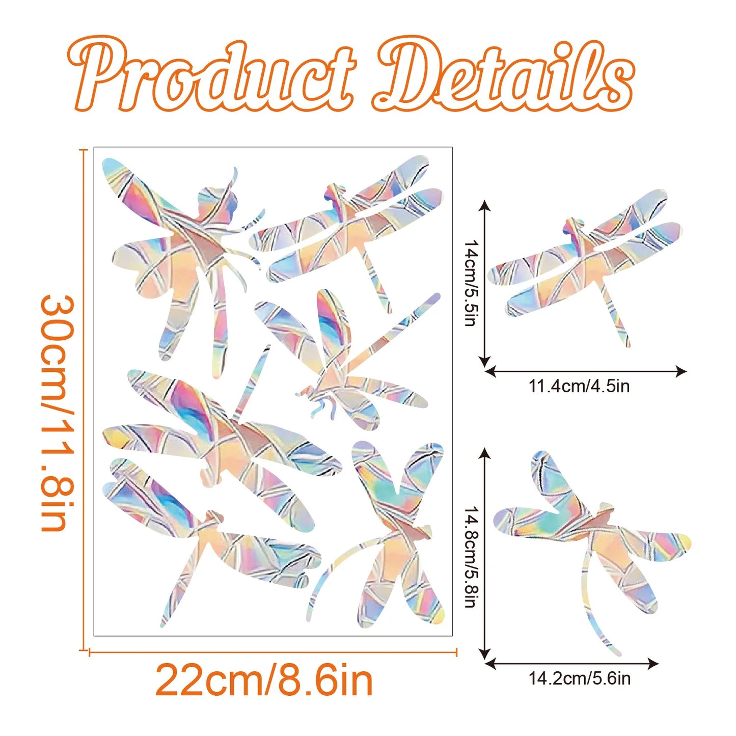 RainbowSparks Fensteraufkleber – Selbstklebende PVC Suncatcher | Prismatische Glas-Wandsticker für Dekoration